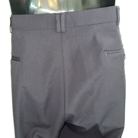 Dockers black polyester/wool/spandex pleat front cuff hem dress pants - Picture 5 of 7